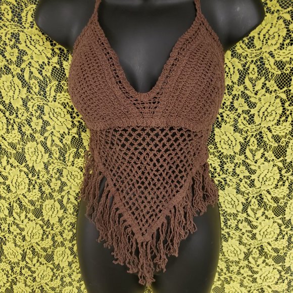 Crochet Boho Festival Halter Top Sans Souci - Picture 4 of 6